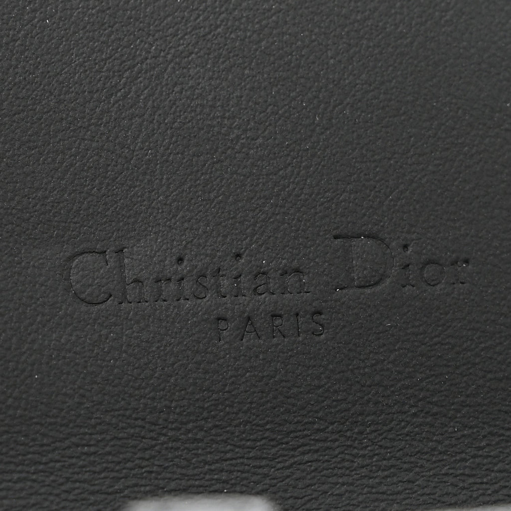 Ultra Matte Calfskin Saddle Chain Wallet Pouch Black