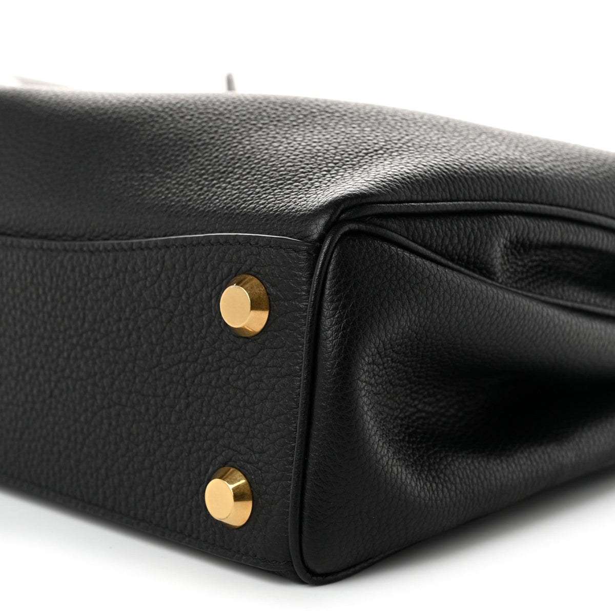 Grained Calfskin Small Rodeo Top Handle Handbag Black