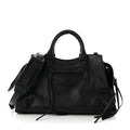 Grained Calfskin Neo Classic Black Hardware Medium City Black