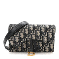 Oblique Saddle Belt Bag Blue