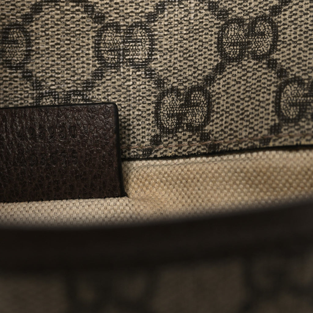GG Supreme Monogram Neo Vintage Web Belt Bag Brown