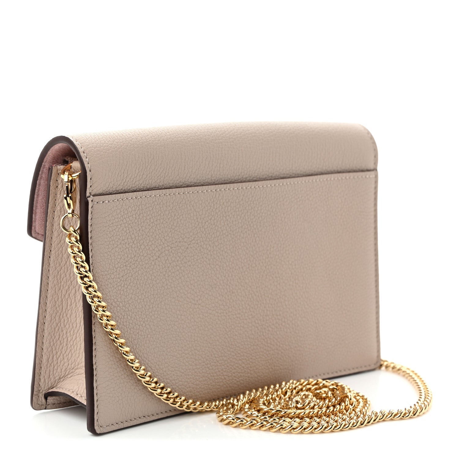 Soft Calfskin My Lockme Chain Pochette Greige