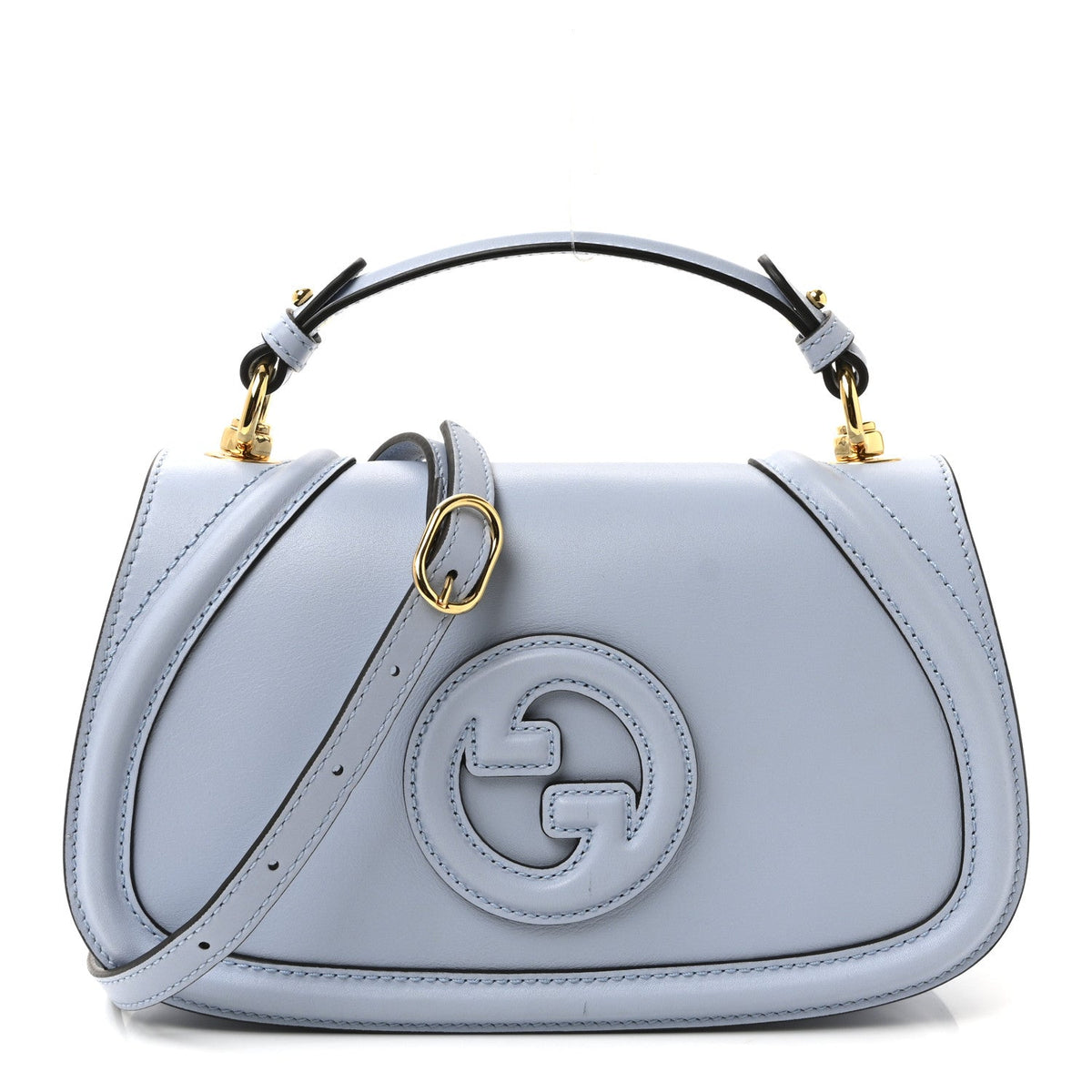Roxy Calfskin Medium Blondie Top Handle Bag Cloudy Blue