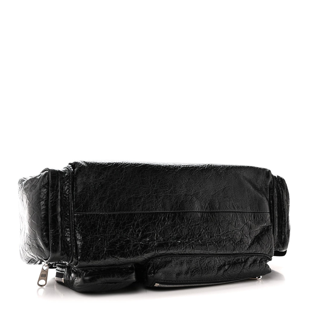 Agneau Arena Superbusy XS Sling Zip Shoulder Bag Black Black