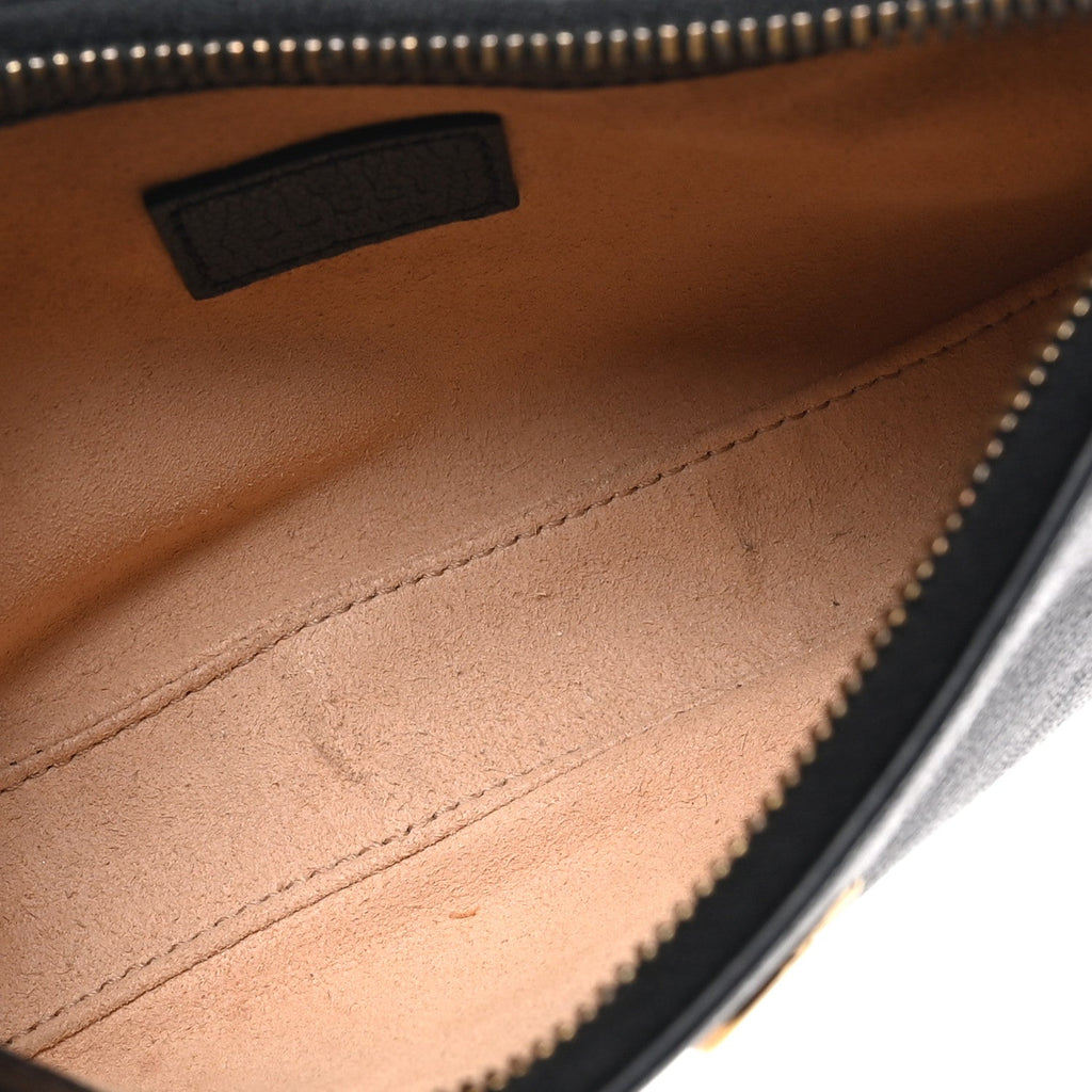 Goatskin Mini Aphrodite Shoulder Bag Black