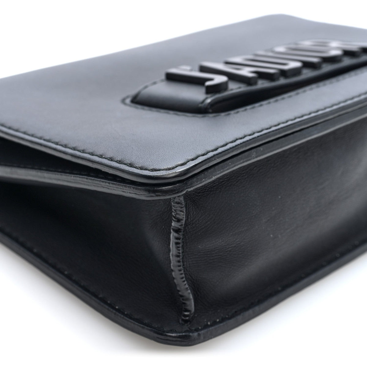 Ultra Matte Calfskin J'Adior Chain Flap Bag Black