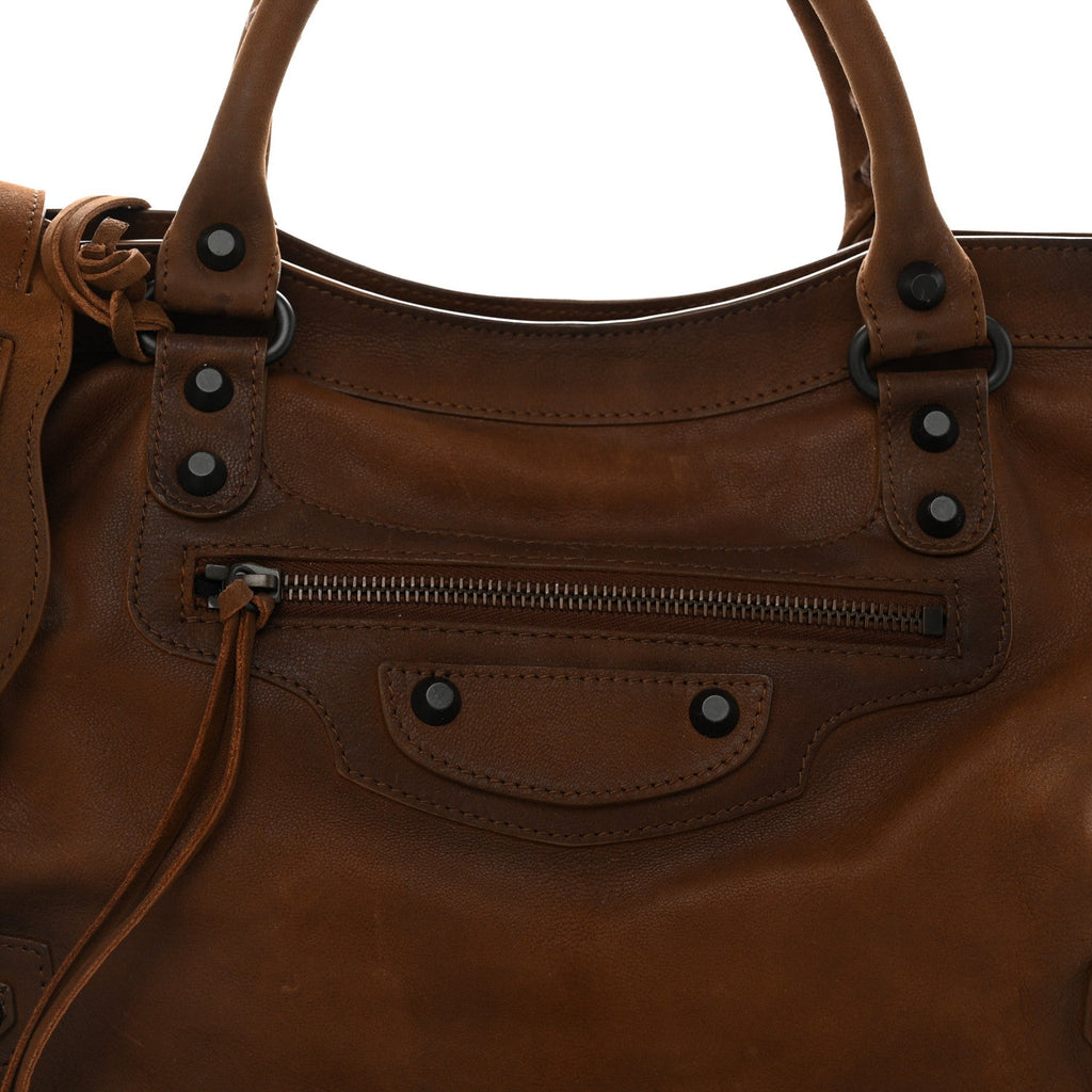 Arena Goatskin Classic Hardware Medium Le City Caramel