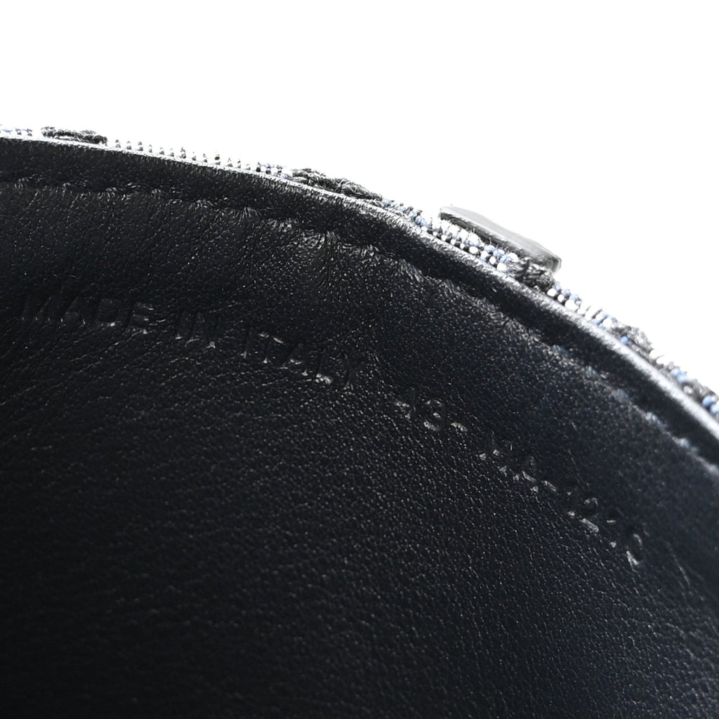 Oblique Nano Saddle Chain Pouch Blue