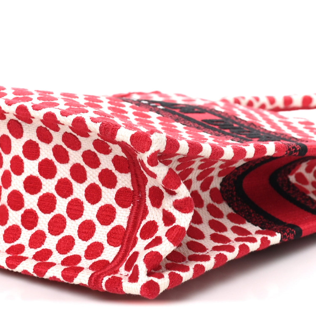 Canvas DiorAmour Dots Vertical Book Tote Red