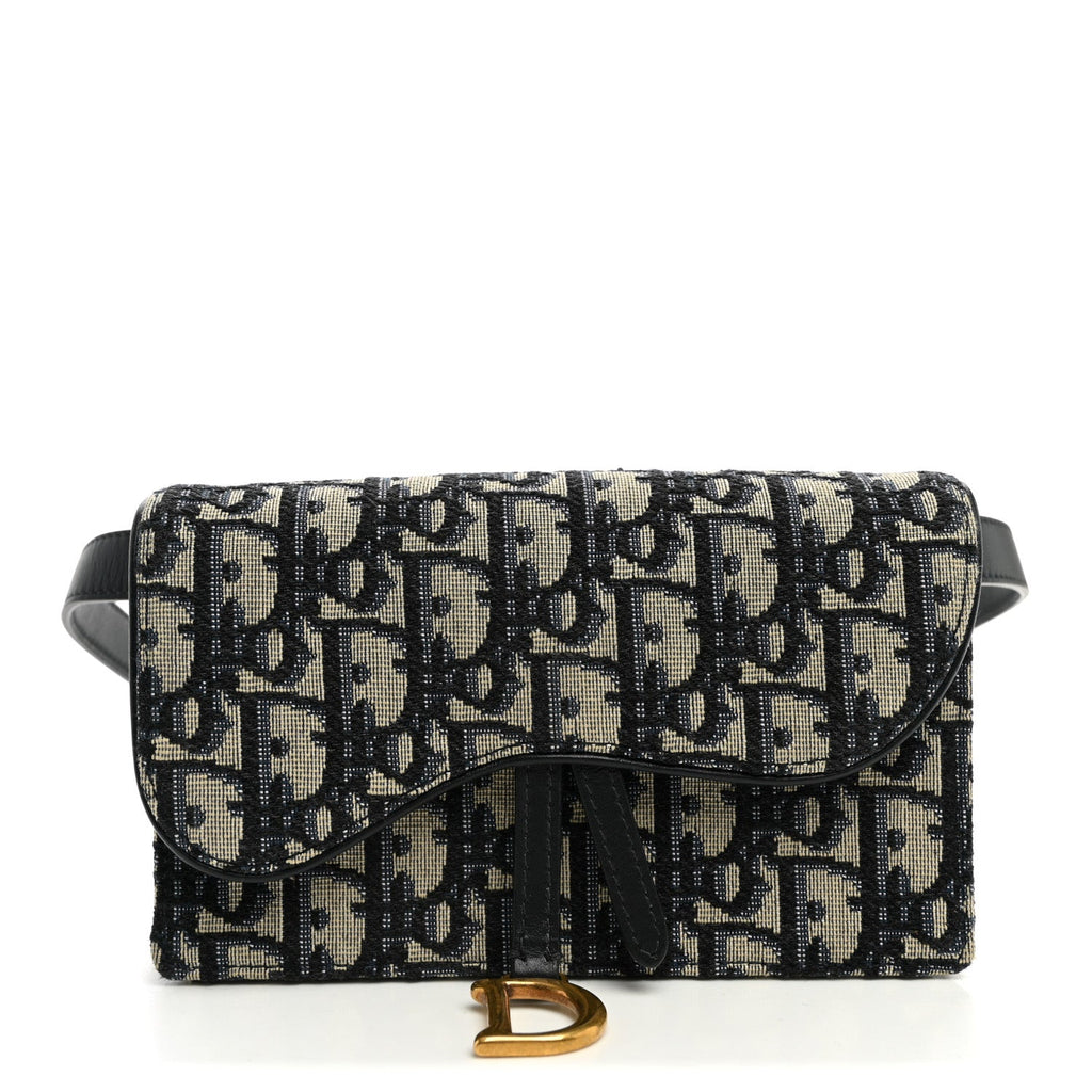 Oblique Saddle Belt Bag Blue