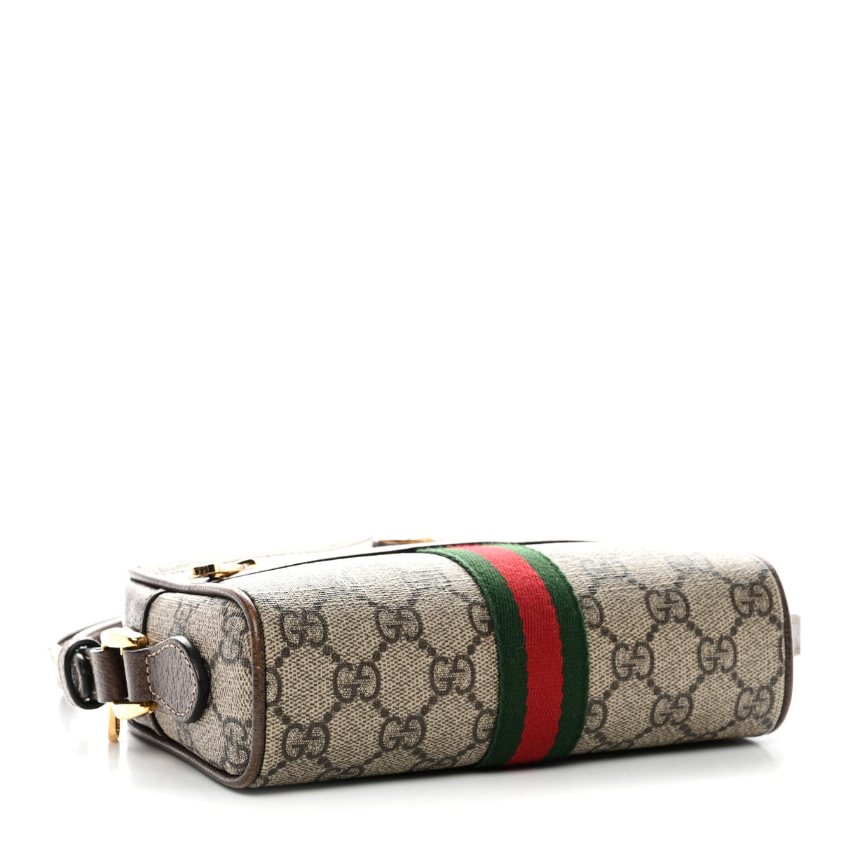 GG Supreme Monogram Web Mini Ophidia Shoulder Bag Brown