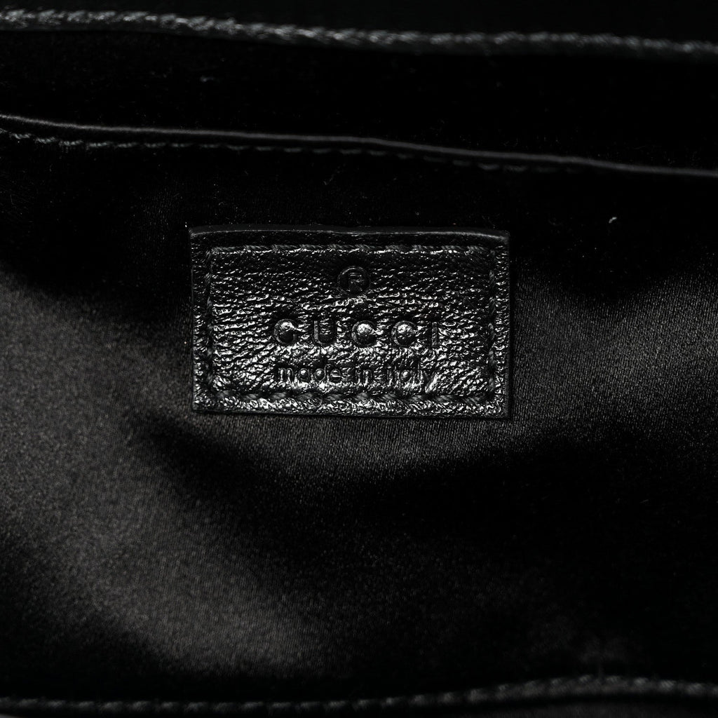 Nappa Vertical Matelasse Medium Maxi Horsebit Chain Shoulder Bag Black