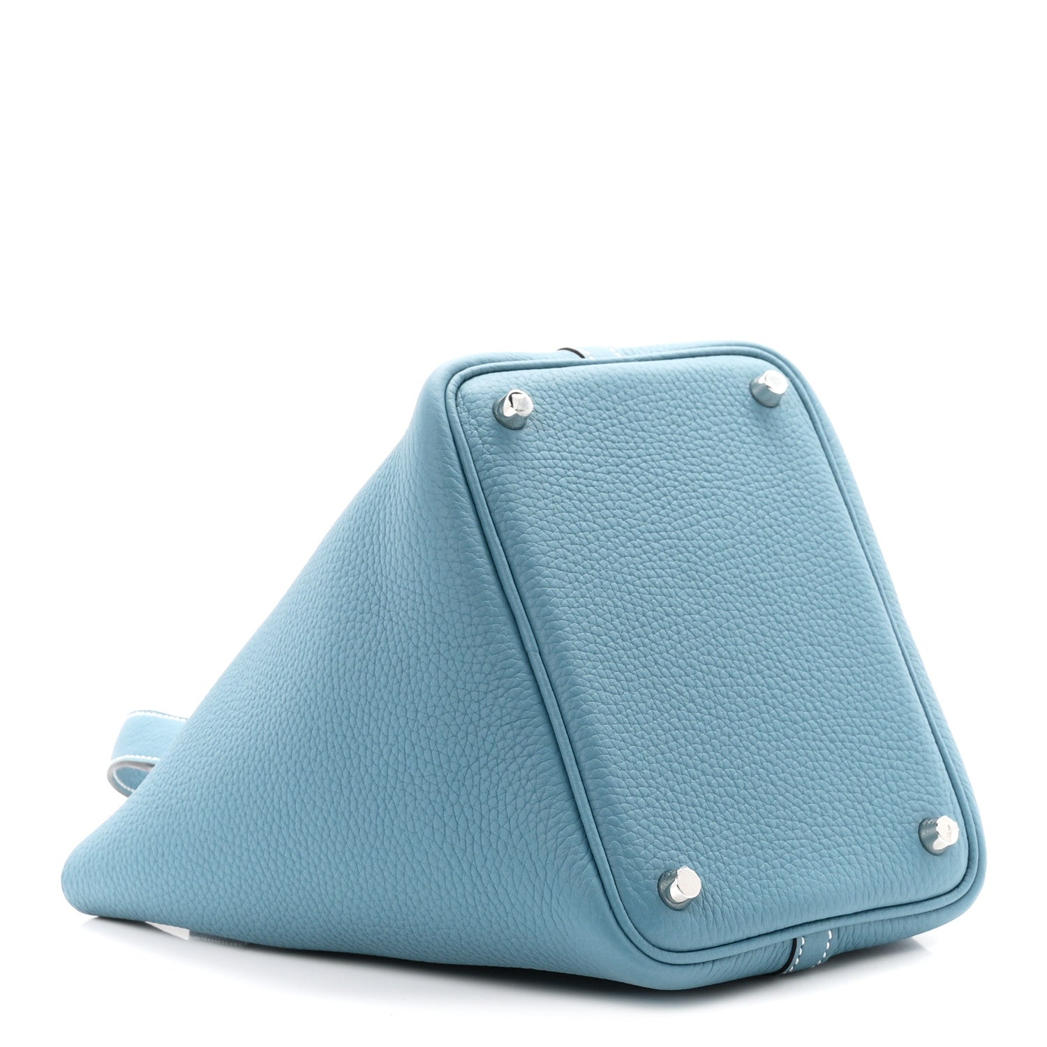 Taurillon Clemence Picotin Lock 18 PM New Blue Jean