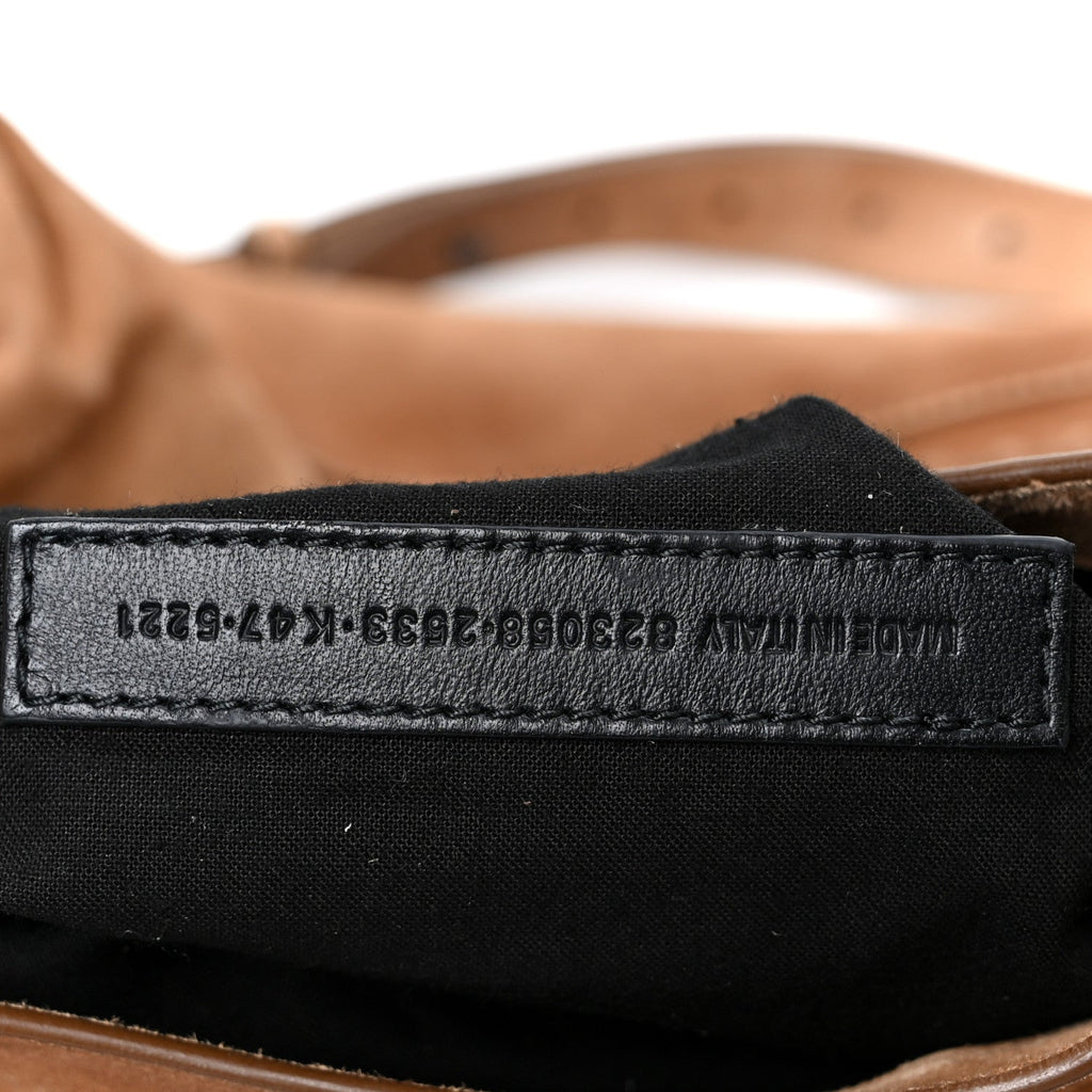 Waxed Suede Calfskin Classic Hardware Medium Le City Camel