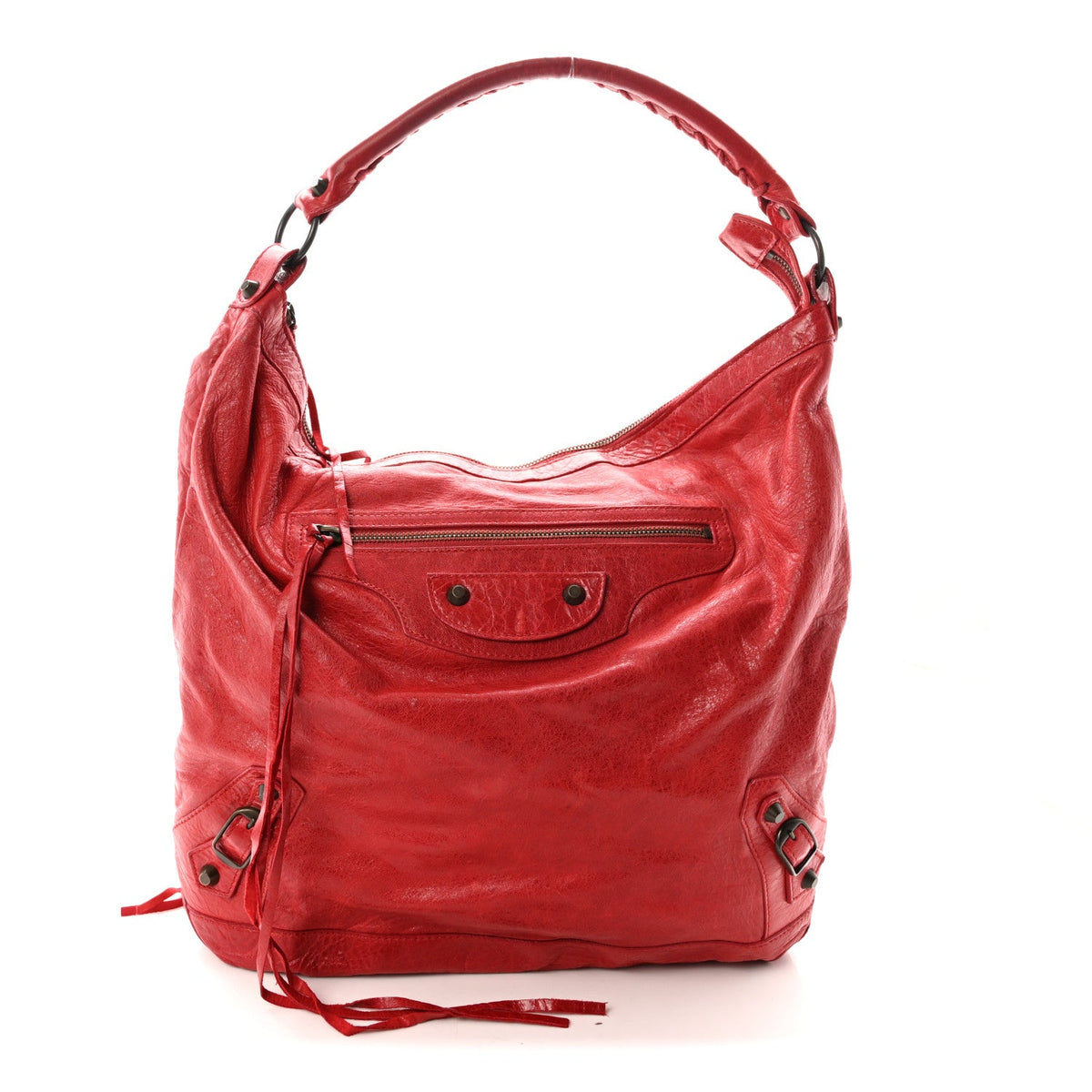 Agneau Classic Hardware Day Hobo Pourpre