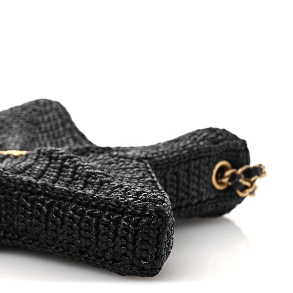 Raffia Star Coco Beach Bag Black