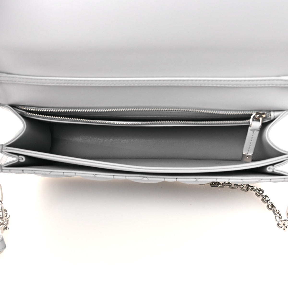 Lambskin Cannage My Dior Top Handle Bag Cloud Blue