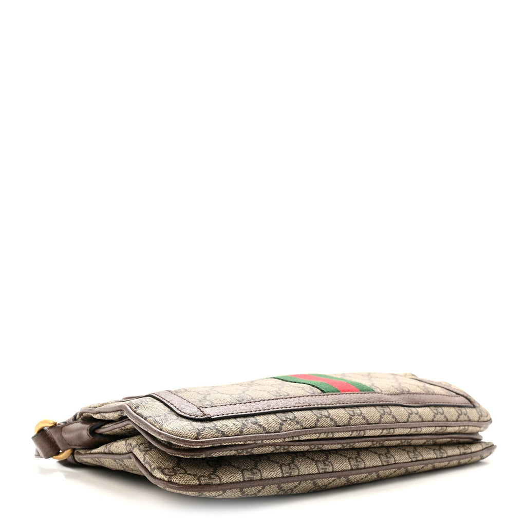 GG Supreme Monogram Web Medium Ophidia Shoulder Bag Beige New Acero