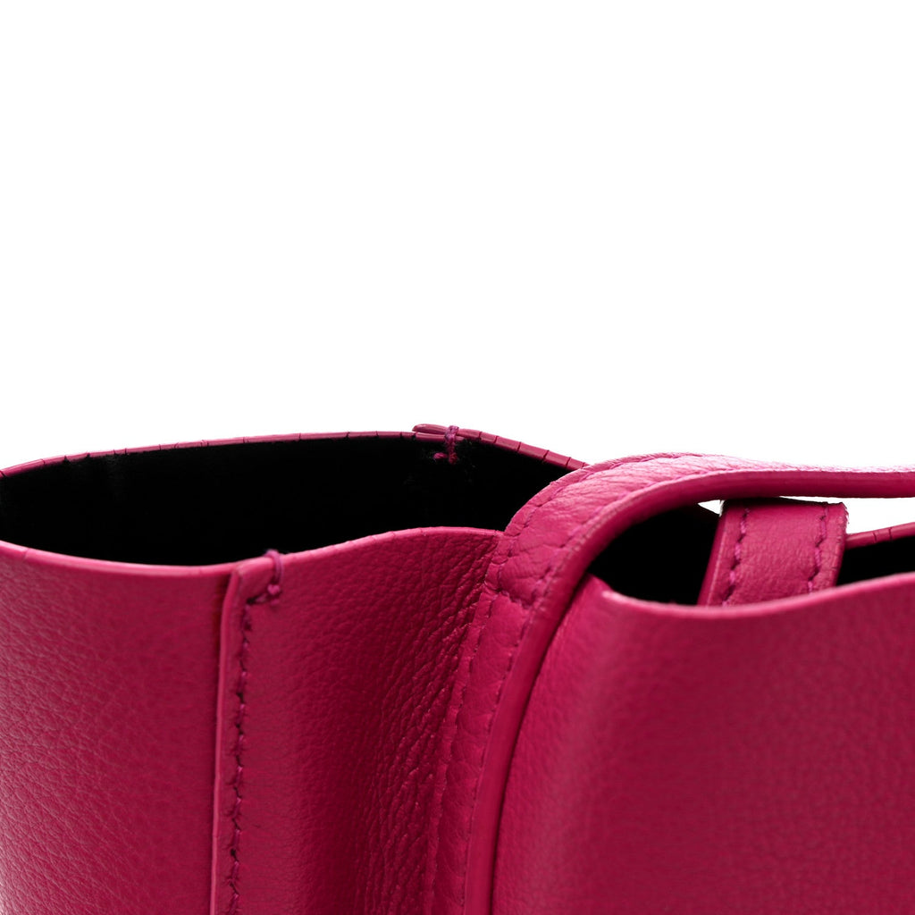 Calfskin XXS Everyday Tote Rose Magenta Black