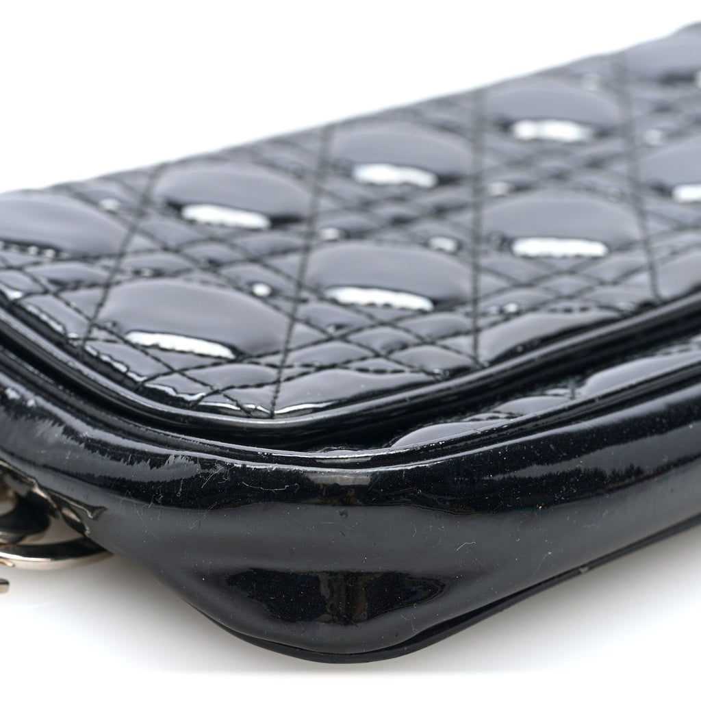 Patent Cannage Wallet on Chain Pouch Black