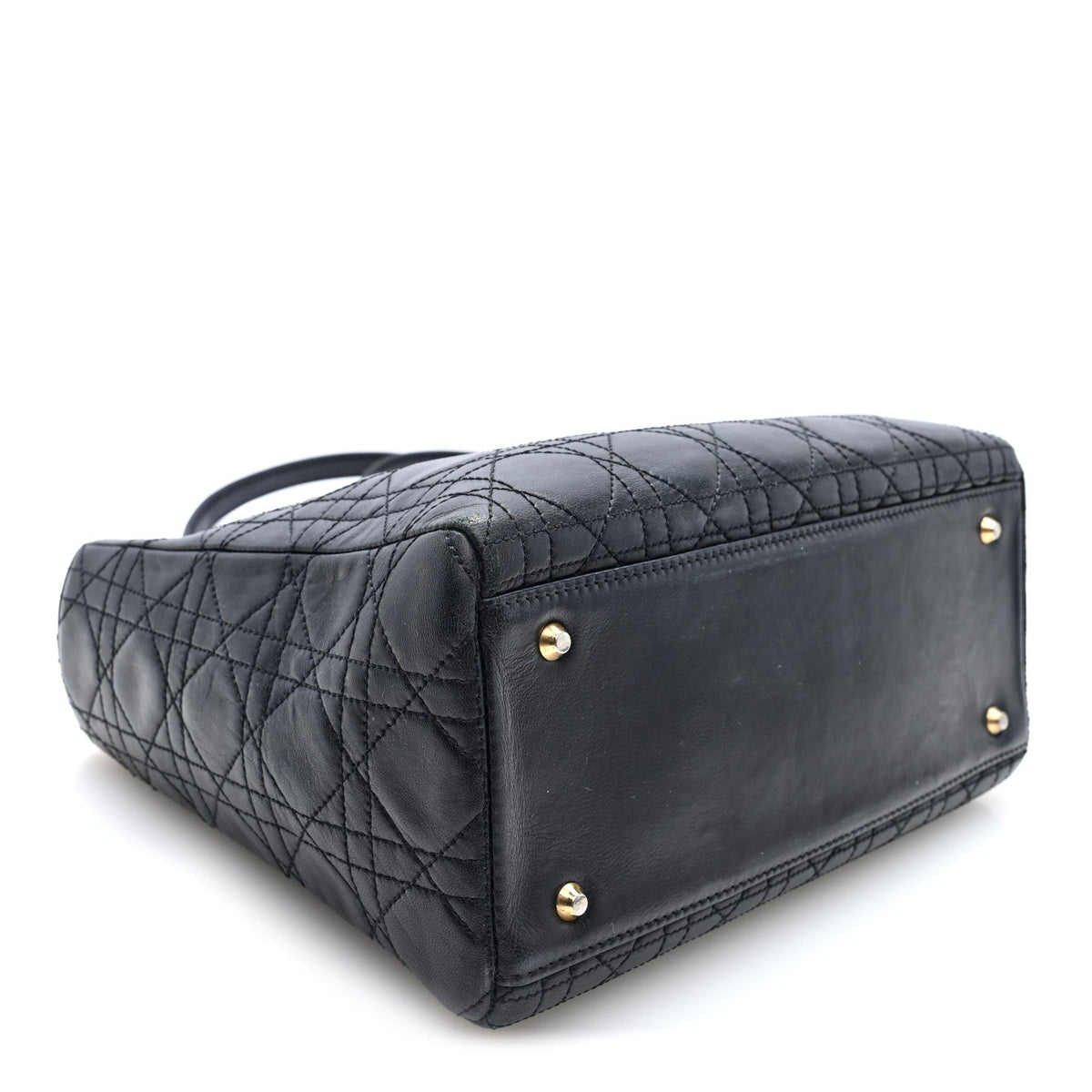 Lambskin Cannage Medium Lady Dior Black