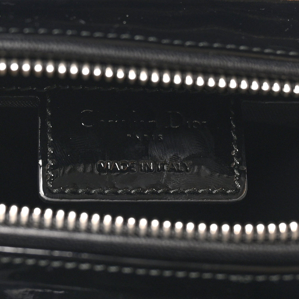 Patent Cannage Medium Lady Dior Black