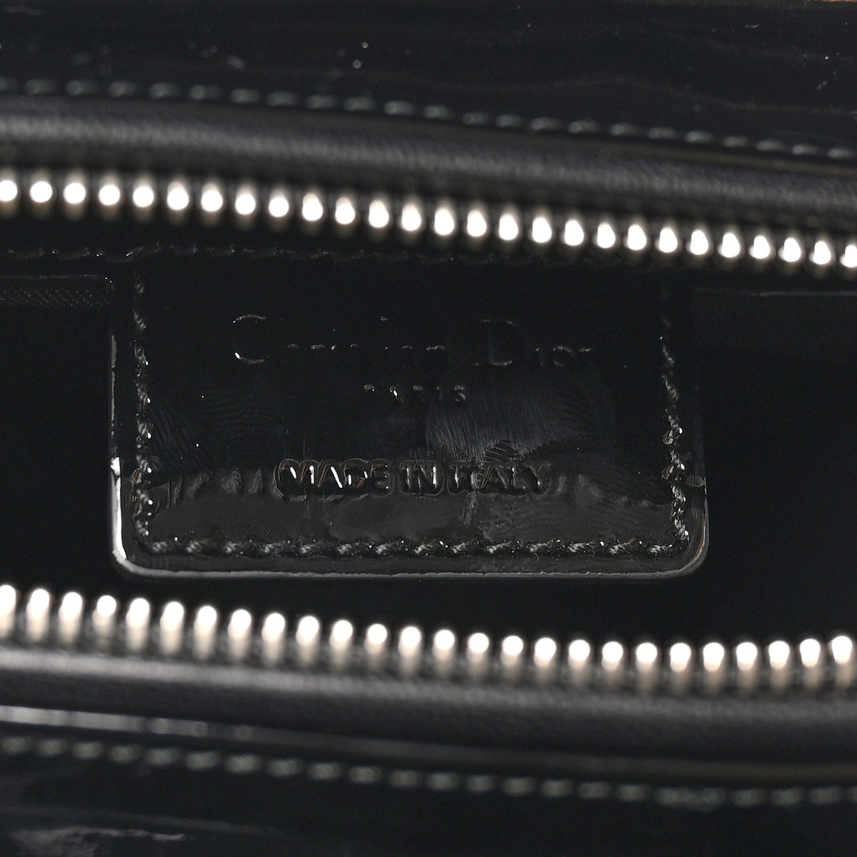 Patent Cannage Medium Lady Dior Black