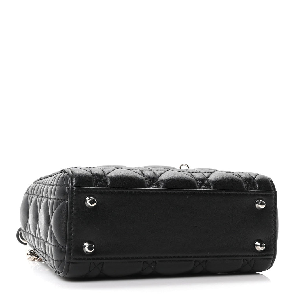 Lambskin Cannage Mini Lady Dior Black
