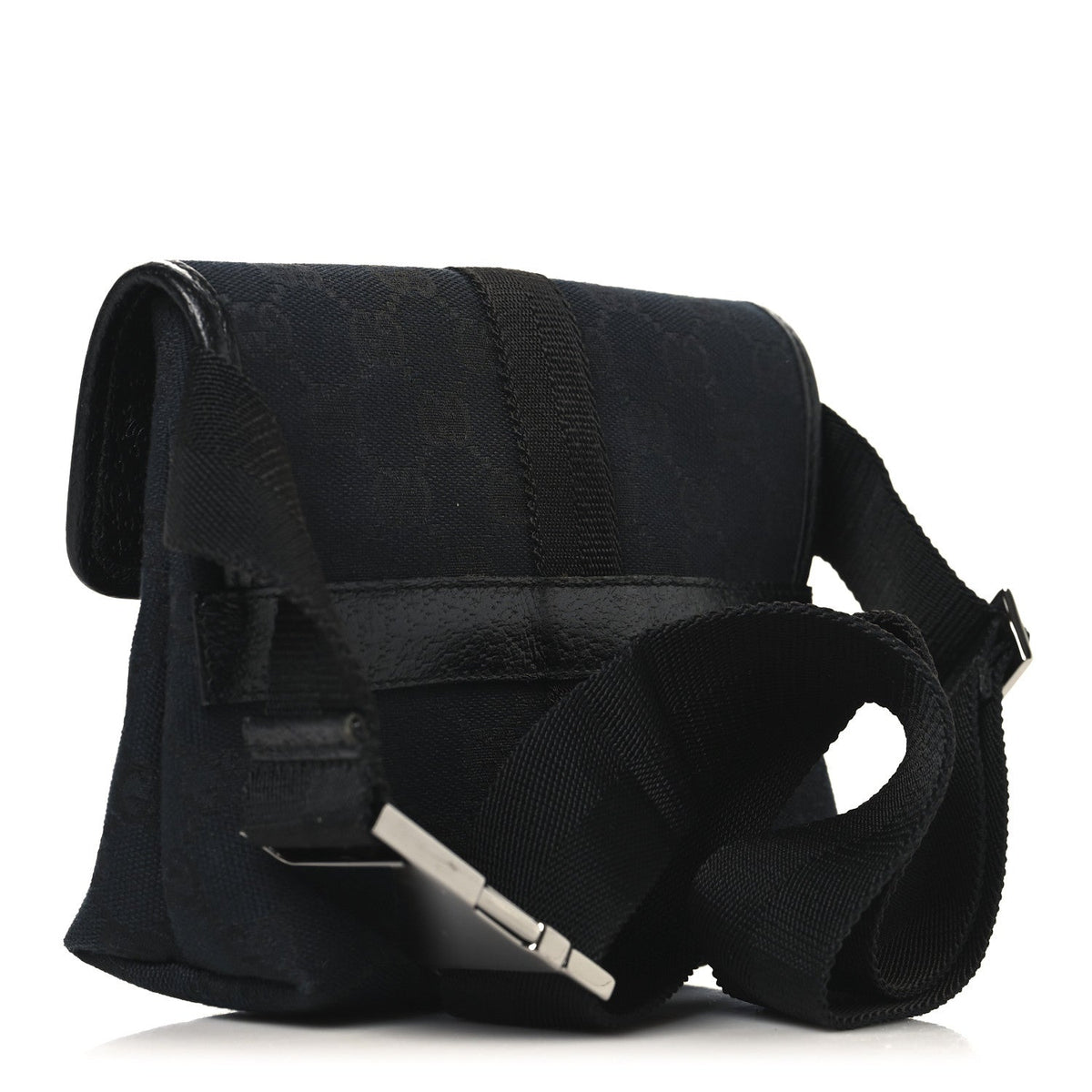GG Monogram Web Buckle Belt Bag Black