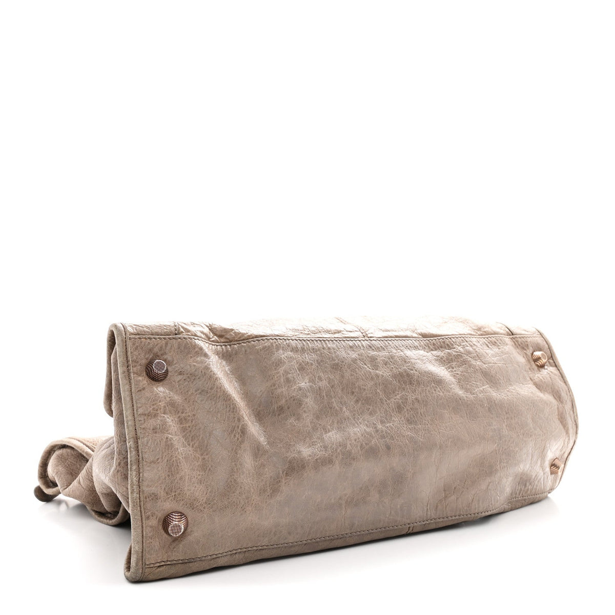 Agneau Giant 12 Rose Gold Hardware Work Gris Poivre