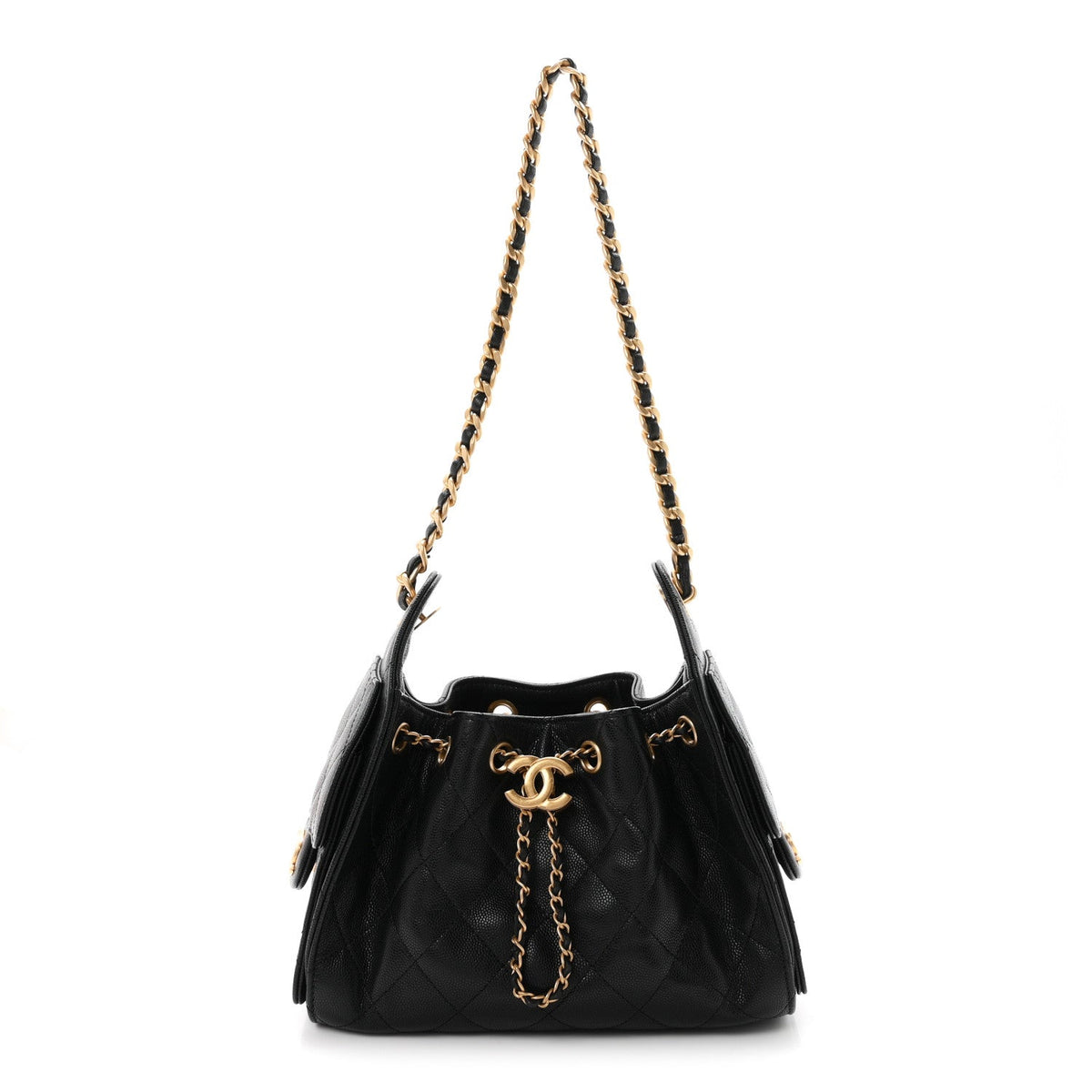 Caviar Quilted Mini Chanel 25 Handbag Black