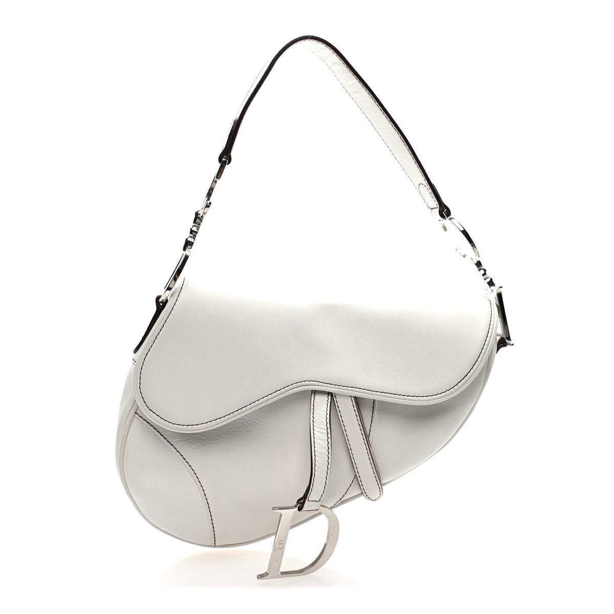 Calfskin Saddle Bag White