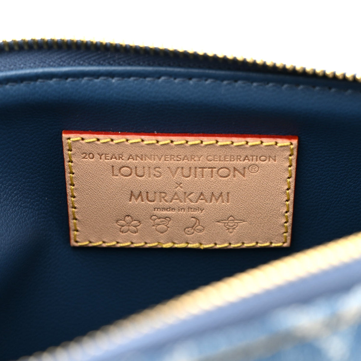 LV X TM Monogram Denim Cerises Coussin PM Blue