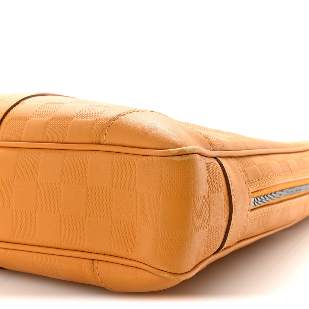 Damier Infini Porte-Documents Voyage Jaune