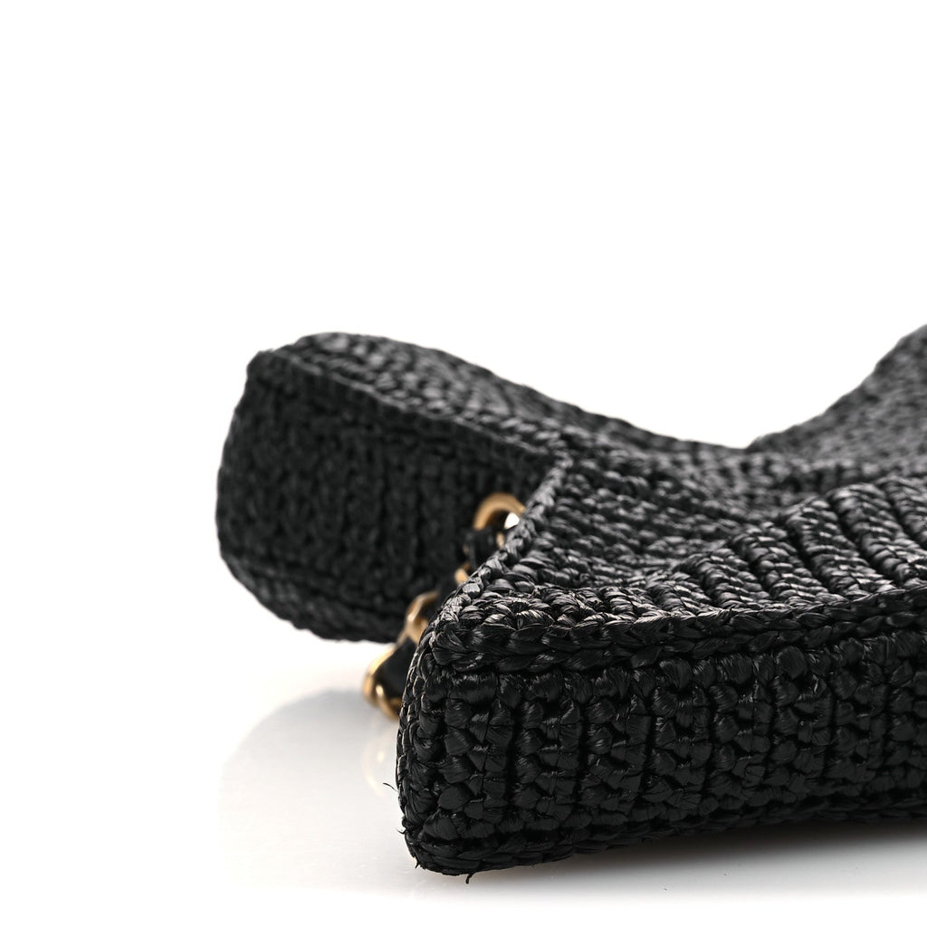 Raffia Star Coco Beach Bag Black