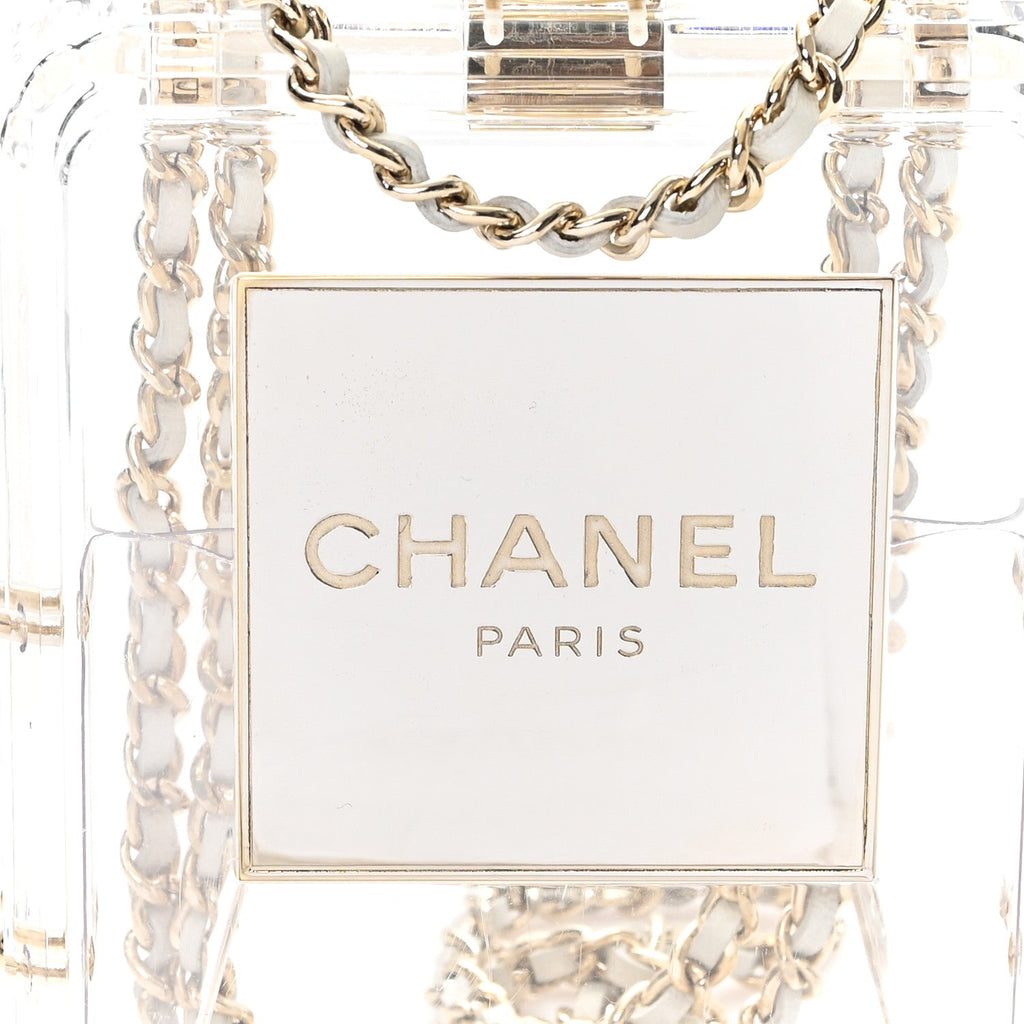 Transluscent Plexiglass Perfume Bottle Clutch