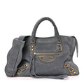 Baby Daim Suede Gold Metallic Edge Hardware S City Gris Plomb