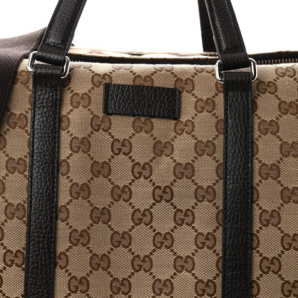 Monogram Dollar Calfskin Boston Duffle Bag Beige Ebony Testa di Moro Marrone Scuro