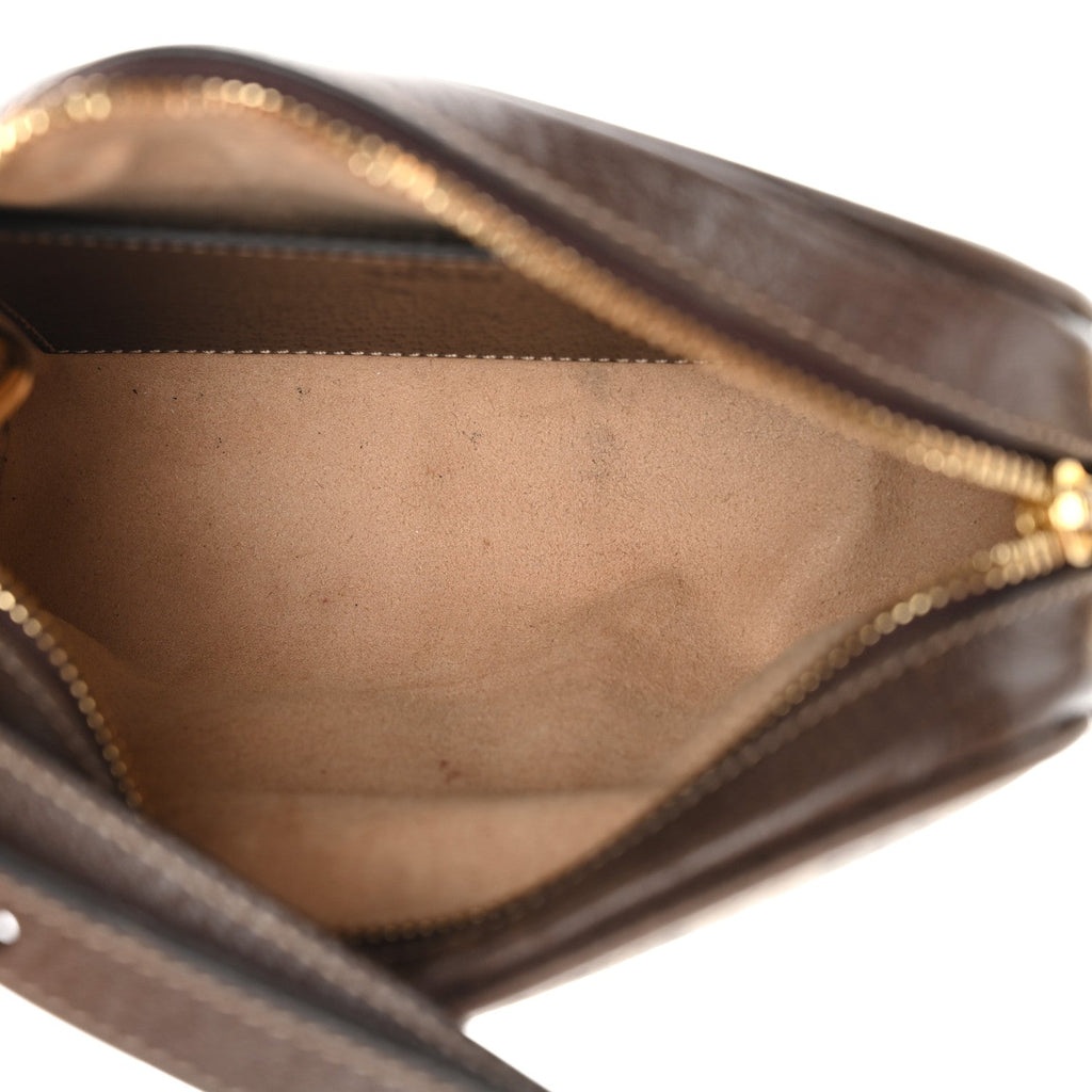 GG Supreme Monogram Web Mini Ophidia Shoulder Bag Brown