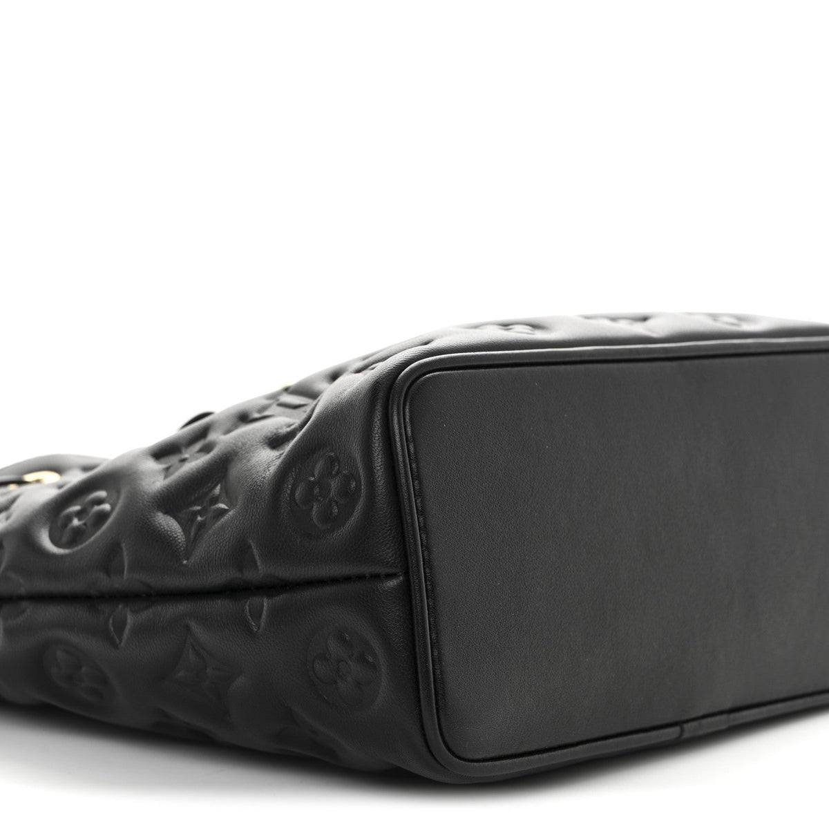 Lambskin Embossed Monogram Coussin Bucket Black