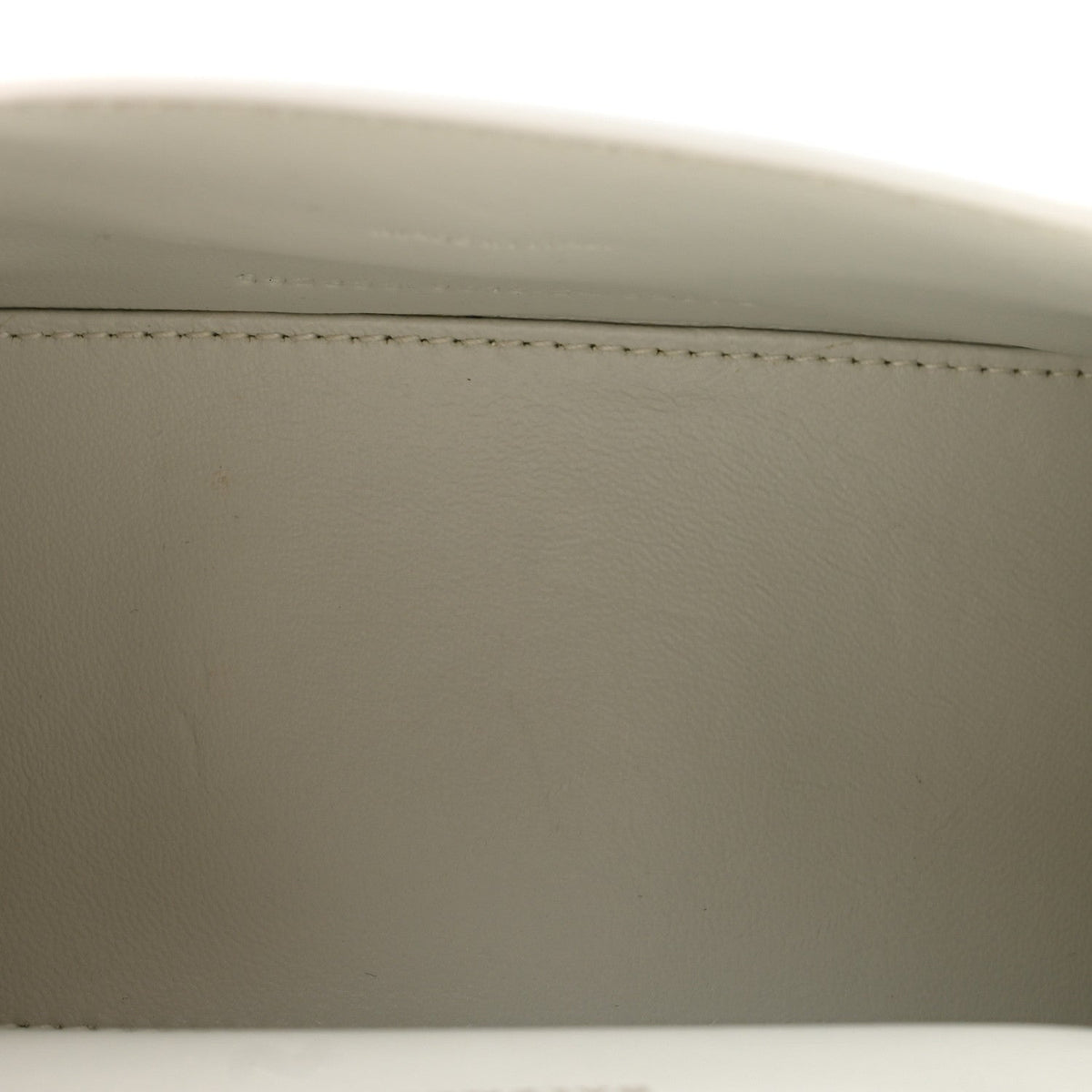 Shiny Calfskin Crocodile Embossed Hourglass Top Handle Bag XS White