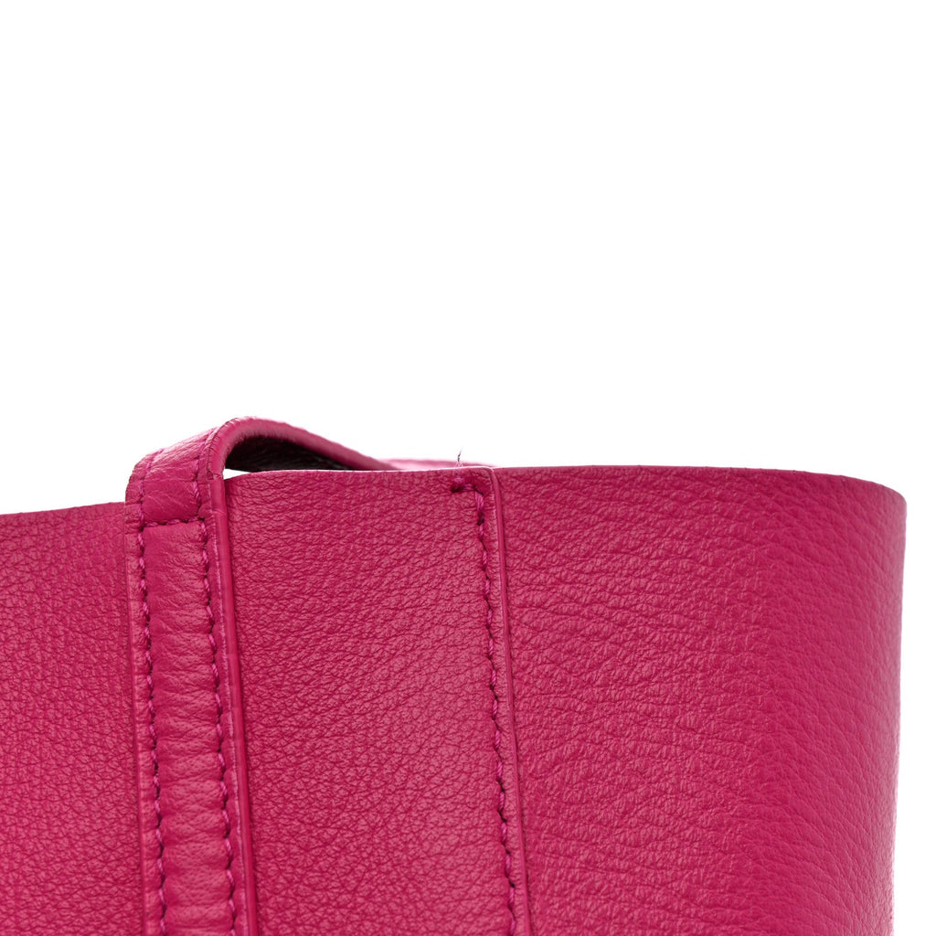 Calfskin XXS Everyday Tote Rose Magenta Black