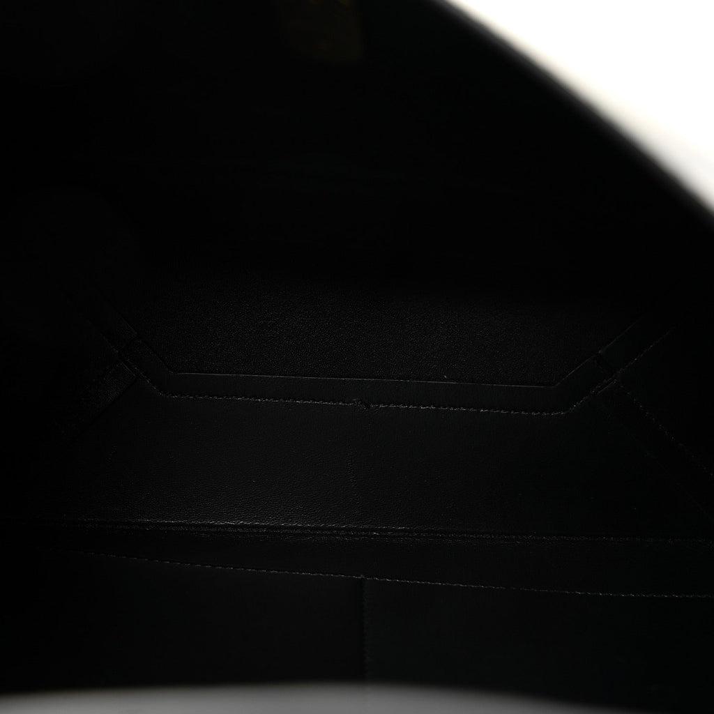 Natural Smooth Calfskin Medium Nano Top Handle Handbag Black