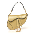 Snakeskin Mini Saddle Bag Green