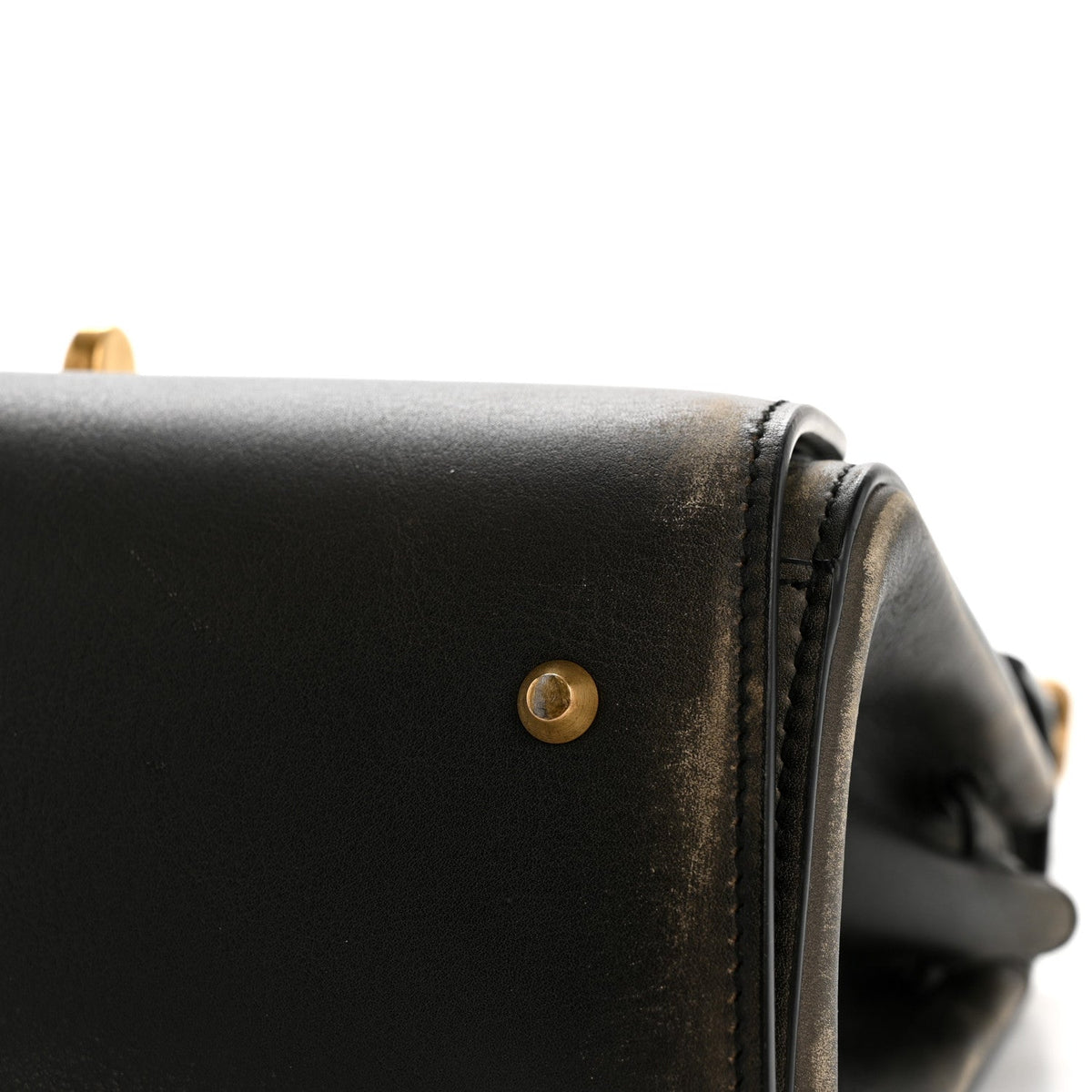 Calfskin Small Money Top Handle Handbag Brown