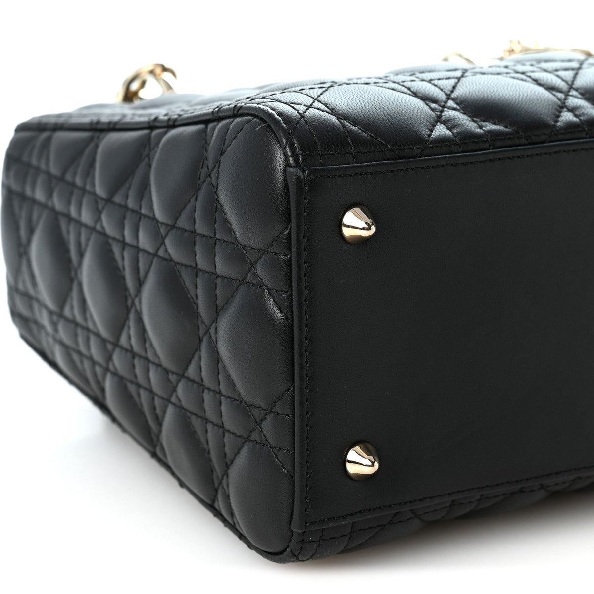 Lambskin Cannage Medium Lady Dior Black