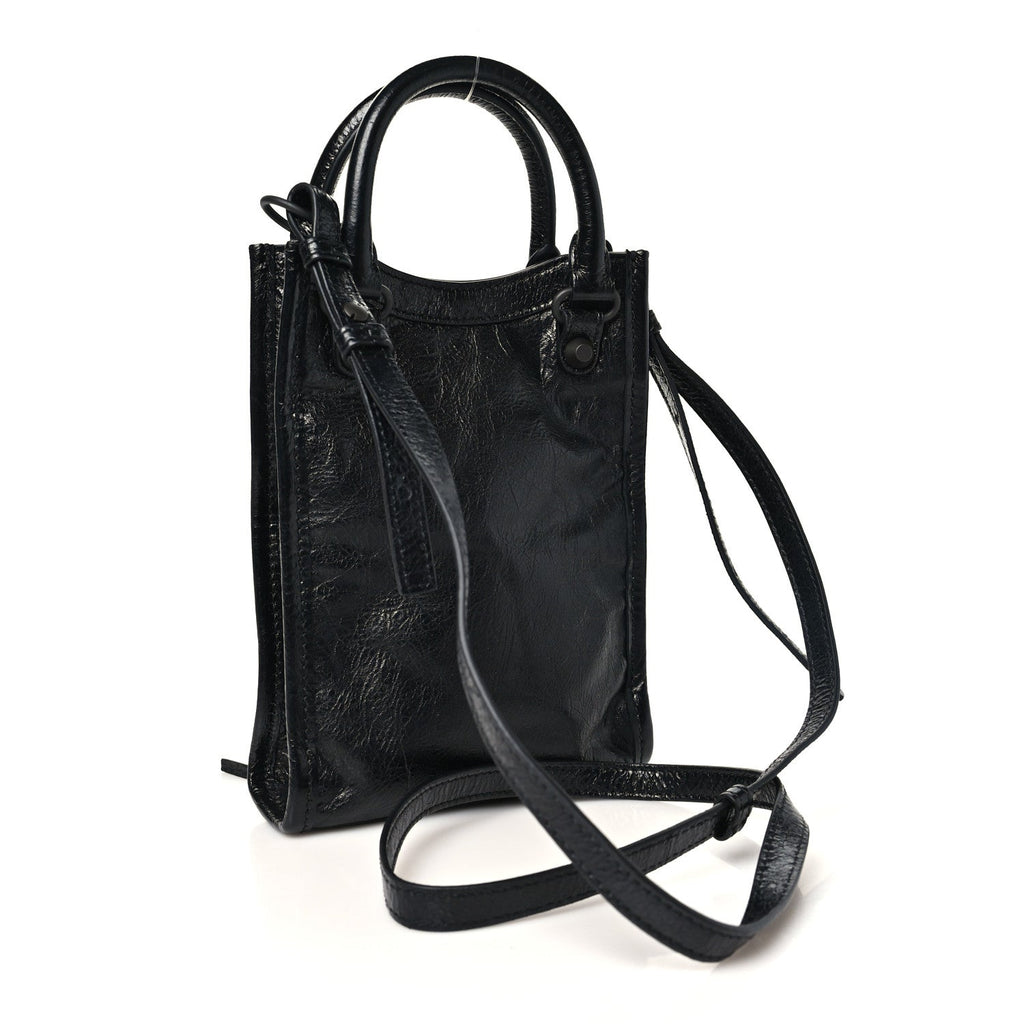 Agneau Arena Classic Hardware Le City Phone Holder Tote Black