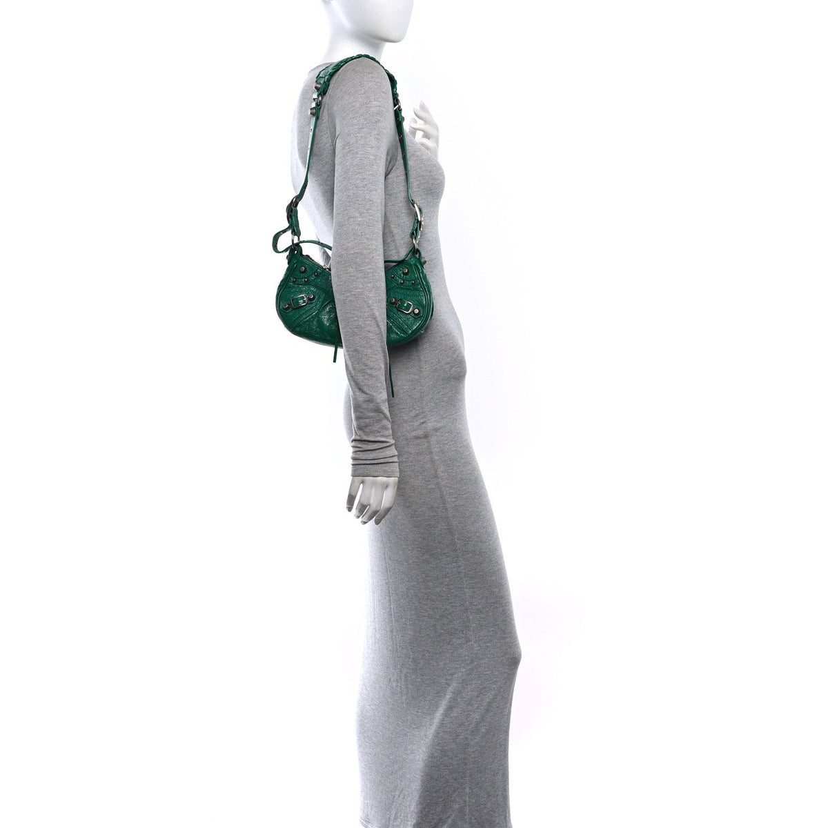 Agneau Arena Le Cagole Shoulder Bag XS Jade