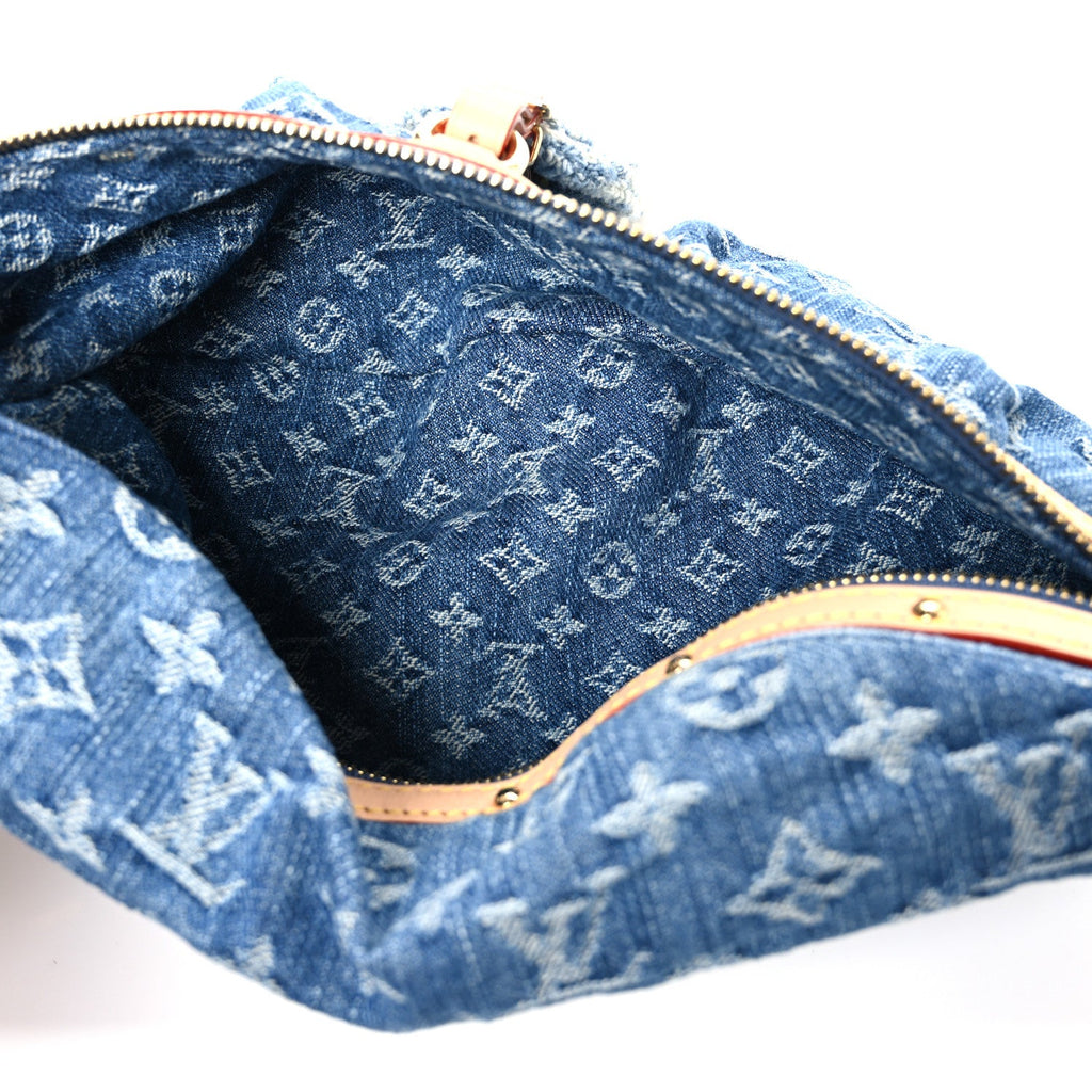 Monogram Denim High Rise Bumbag Blue