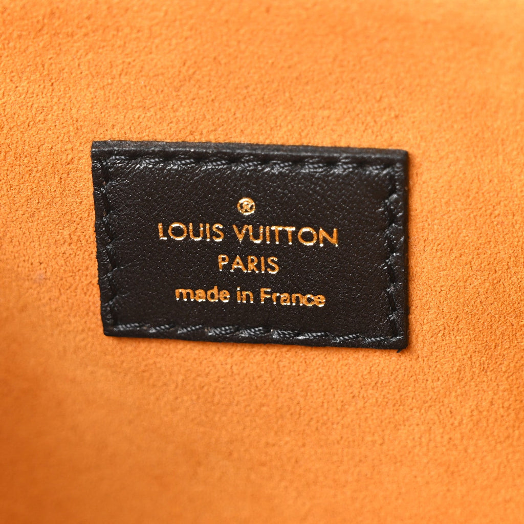 Lambskin Embossed Monogram Coussin MM Black